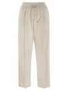 Herno Women's Light Stretch Nylon Trousers In Cream