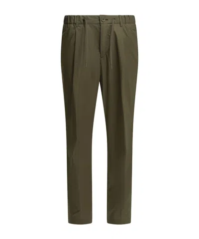 Herno Light Stretch Trousers In Green