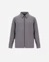 Herno Light Wool Blend Shacket In Grey