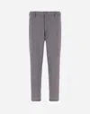 Herno Light Wool Blend Trousers In Grey
