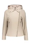 Herno Lightweight Beige Jacket With Hood And Zip In Neutral