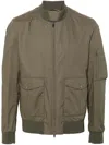 Herno Lightweight Bomber Jacket In Green