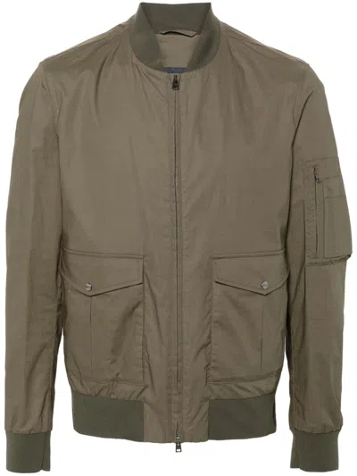 Herno Lightweight Bomber Jacket In Green