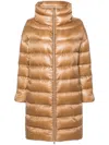 Herno Lightweight Camel Down Jacket With Double-slider Closure In Nude