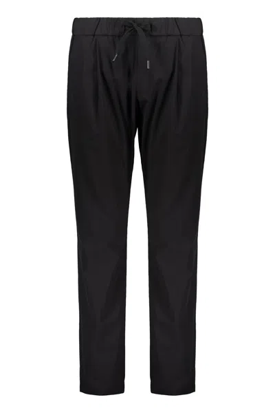 Herno Lightweight Casual Pants With Adjustable Waist In Black