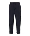 Herno Lightweight Drawstring Cropped Trousers In Blue