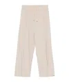 Herno Lightweight Drawstring Cropped Trousers In Metallic