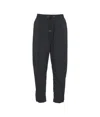 Herno Lightweight Drawstring Cropped Trousers In Nero