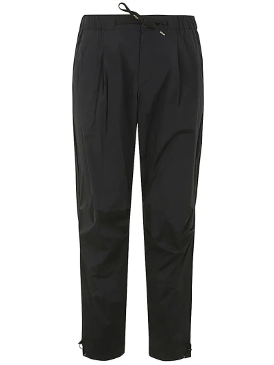 Herno Lightweight Drawstring Track Trousers In Black