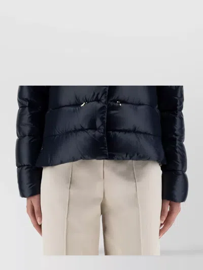 Herno Lightweight Hooded Puffer Coat In Blue
