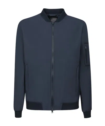 HERNO HERNO LOGO PRINTED ZIPPED LIGHTWEIGHT JACKET