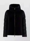 Herno Faux Fur-inserts Ultralight Padded Jacket Clothing In Black