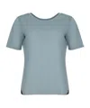 Herno Lightweight-jersey Crewneck T-shirt In Blue
