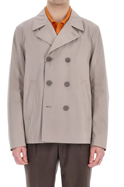 Herno Lightweight Men's Coat For P25 Season In Brown