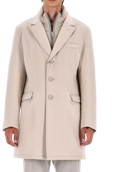 Herno Lightweight Natural Fabric Coat For Men - Fw24 Collection In Neutral