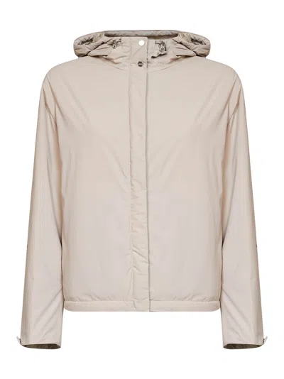 Herno Lightweight Nylon Travel Jacket In Beige