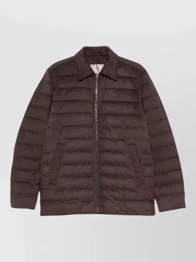 Herno Lightweight Padded Collared Down Coat Casual In Yellow
