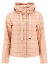 Herno Quilted Hooded Jackets Adjustable Drawstrings In Pink