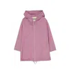 Herno Multicolor Polyester Coat In Pink