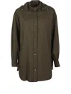 Herno Hooded Longline Jacket Adjustable Cuffs In Green