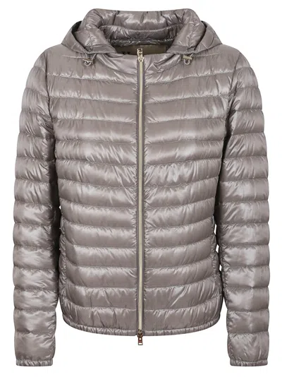 Herno Lightweight Polyamide Jacket With Quilted Pattern In Gray