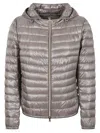 Herno Lightweight Polyamide Jacket With Quilted Pattern In Neutral