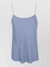 Herno Lightweight Sleeveless Top Featuring Spaghetti Straps In Navy