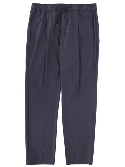 Herno Lightweight Stretch Trousers For Men In Blue
