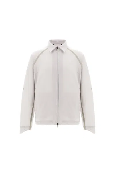Herno Lightweight White Jersey Voile Crêpe Shirt