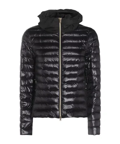 Herno Lightweight Zipped Padded Jacket In Black
