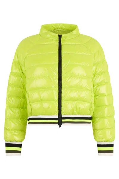 Herno Lime Green Jacket With Elastic Waist In Yellow