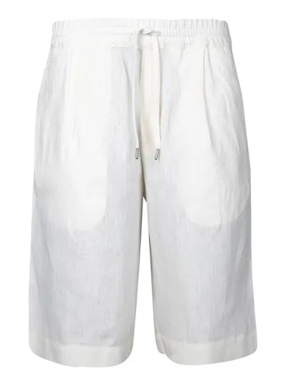 Herno Linen Beige Bermuda Shorts