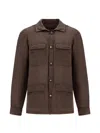 Herno Linen Flap-pocket Shirt Jacket In Multi