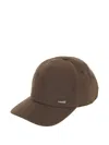 Herno Lightweight Linen Blend Cap For Men In Brown