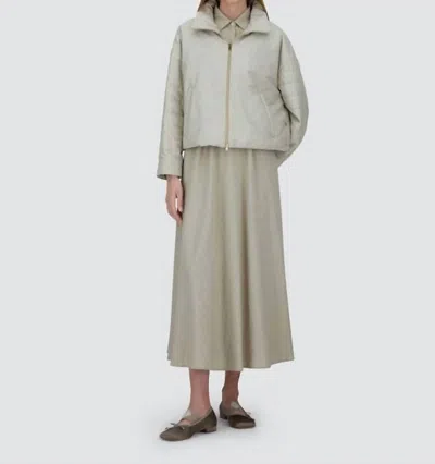 Herno Linen Quilted Sleeve Jacket In Champagne In Neutral