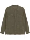 Herno Cotton And Linen Jacket In Green