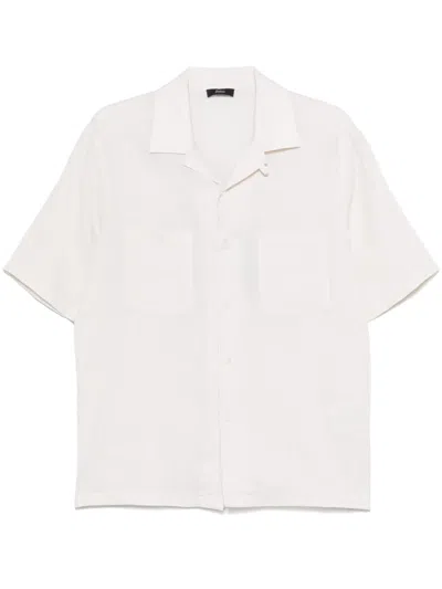 Herno Linen Shirt In Neutrals
