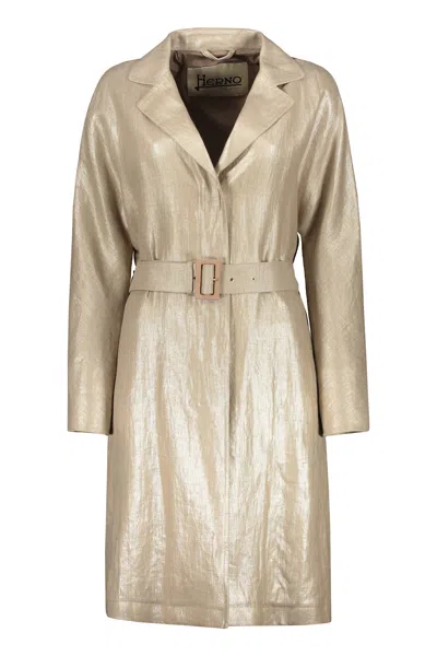 Herno Linen Trench Coat