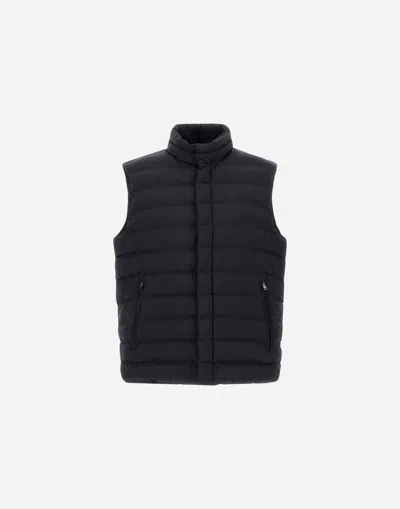Herno Quilted Padded Gilet In Blue