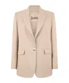 Herno Shawl-collar Single-breasted Blazer In Beige