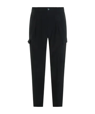 Herno Blue Polyamide Polyester Elastane Pants