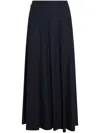 Herno Blue Viscose Skirt In Black