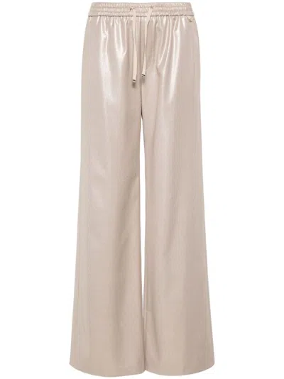 Herno Logo-charm Trousers In Gold