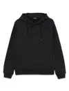 Herno Logo Cotton Hoodie In Black