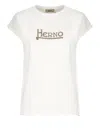 Herno White Interlock Jersey Logo T-shirt In White