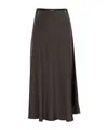 Herno Women Resort Skirt In Satin Envers In Brown