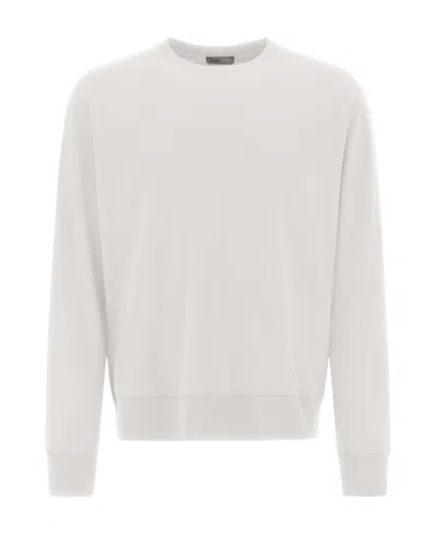 Herno Logo Detailed Crewneck Sweatshirt In White