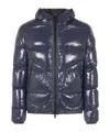 Herno Logo-patch Patent Padded Jacket In Black