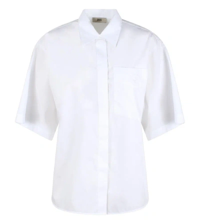 Herno Cotton Short-sleeved Shirt In White