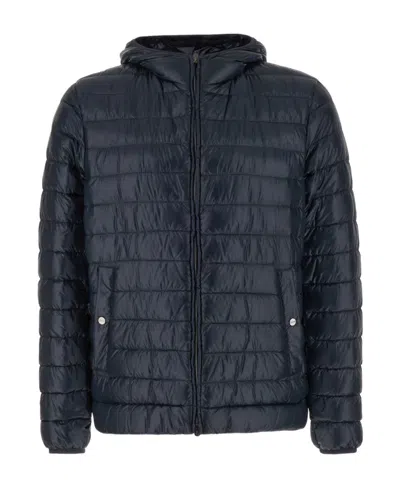 Herno Logo-engraved-buttons Padded Jacket In Black